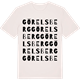 Vintage White t-shirt med Görelsberg ordlek t-shirt