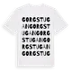 White t-shirt med Gorgstugan ordlek t-shirt