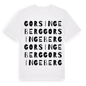 Gorsingeberg ordlek t-shirt – ekologisk bomull t-shirt från Pinshirt