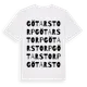 White t-shirt med Götarstorp ordlek t-shirt