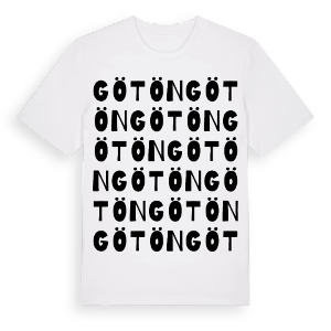 Götön ordlek t-shirt – ekologisk bomull t-shirt från Pinshirt