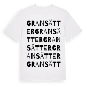 Gransätter ordlek t-shirt – ekologisk bomull t-shirt från Pinshirt