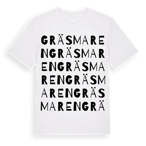 Gräsmaren ordlek t-shirt – ekologisk bomull t-shirt från Pinshirt