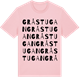 Pink Cotton t-shirt med Gråstugan ordlek t-shirt