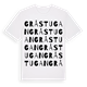 White t-shirt med Gråstugan ordlek t-shirt