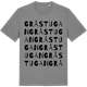 Mid Heather Gray t-shirt med Gråstugan ordlek t-shirt