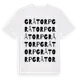 White t-shirt med Gråtorp ordlek t-shirt
