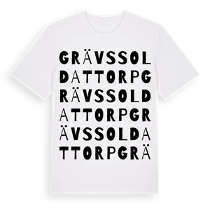 Grävs soldattorp ordlek t-shirt – ekologisk bomull t-shirt från Pinshirt