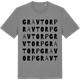 Mid Heather Gray t-shirt med Gravtorp ordlek t-shirt
