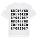 White t-shirt med Gredby ordlek t-shirt
