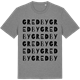 Mid Heather Gray t-shirt med Gredby ordlek t-shirt
