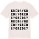 Vintage White t-shirt med Gredby ordlek t-shirt