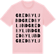 Pink Cotton t-shirt med Gredbylund ordlek t-shirt