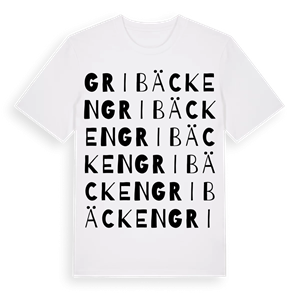 Gribäcken ordlek t-shirt – ekologisk bomull t-shirt från Pinshirt