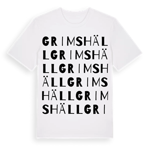 Grimshäll ordlek t-shirt – ekologisk bomull t-shirt från Pinshirt