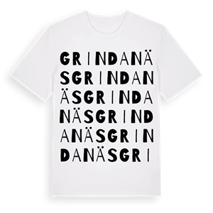 Grindanäs ordlek t-shirt – ekologisk bomull t-shirt från Pinshirt