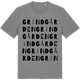 Mid Heather Gray t-shirt med Grindgården ordlek t-shirt
