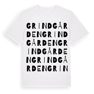 Grindgården ordlek t-shirt – ekologisk bomull t-shirt från Pinshirt