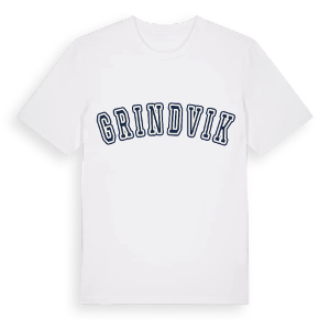 Grindvik college t-shirt – ekologisk bomull t-shirt från Pinshirt