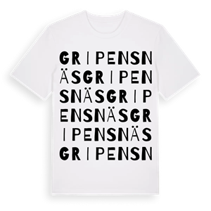Gripensnäs ordlek t-shirt – ekologisk bomull t-shirt från Pinshirt
