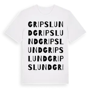 Gripslund ordlek t-shirt – ekologisk bomull t-shirt från Pinshirt