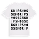 White t-shirt med Gripsmossen ordlek t-shirt