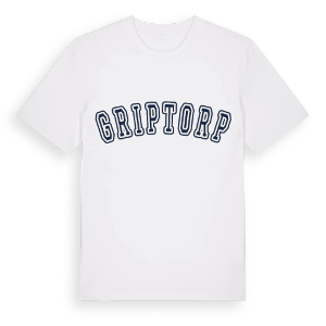 Griptorp college t-shirt – ekologisk bomull t-shirt från Pinshirt