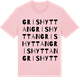 Pink Cotton t-shirt med Grishyttan ordlek t-shirt