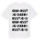 White t-shirt med Gromosstugan ordlek t-shirt