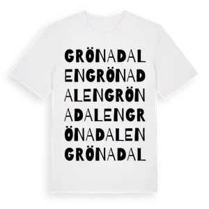 Gröna Dalen ordlek t-shirt – ekologisk bomull t-shirt från Pinshirt