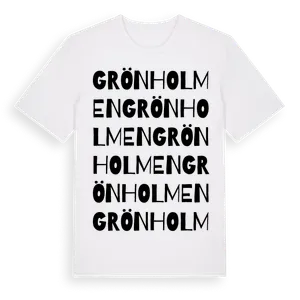 Grönholmen ordlek t-shirt – ekologisk bomull t-shirt från Pinshirt