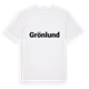 White t-shirt med Grönlund fetstil t-shirt