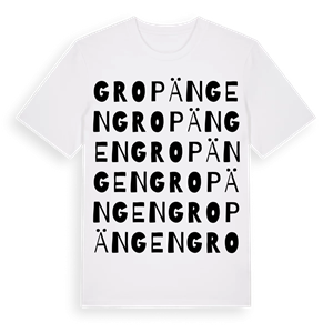 Gropängen ordlek t-shirt – ekologisk bomull t-shirt från Pinshirt