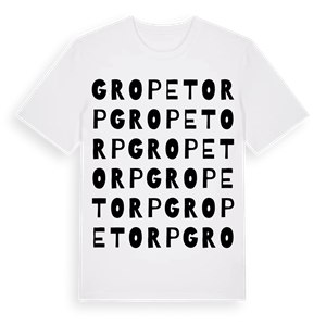 Gropetorp ordlek t-shirt – ekologisk bomull t-shirt från Pinshirt