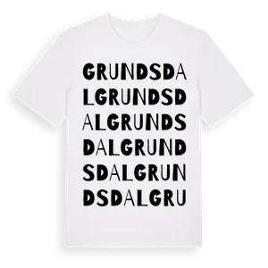 Grundsdal ordlek t-shirt – ekologisk bomull t-shirt från Pinshirt