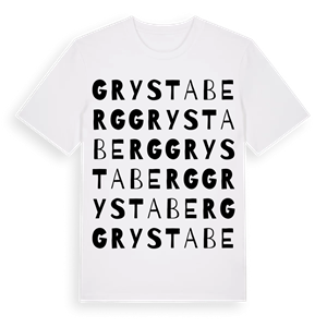 Grystaberg ordlek t-shirt – ekologisk bomull t-shirt från Pinshirt