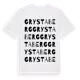White t-shirt med Grystaberg ordlek t-shirt