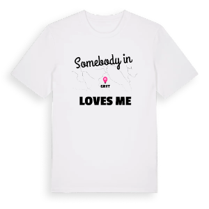 Någon i Gryt älskar mig t-shirt – ekologisk bomull t-shirt från Pinshirt