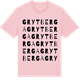 Pink Cotton t-shirt med Grytberga ordlek t-shirt