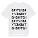 White t-shirt med Gryten ordlek t-shirt