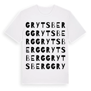 Grytsberg ordlek t-shirt – ekologisk bomull t-shirt från Pinshirt