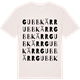 Vintage White t-shirt med Gubbkärr ordlek t-shirt