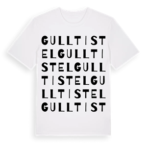 Gulltistel ordlek t-shirt – ekologisk bomull t-shirt från Pinshirt