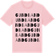 Pink Cotton t-shirt med Gundband ordlek t-shirt