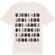 Vintage White t-shirt med Gundband ordlek t-shirt