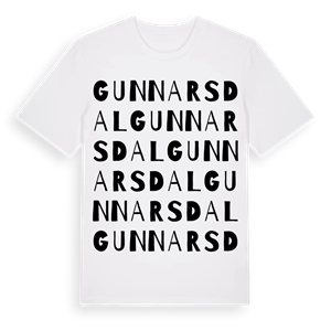Gunnarsdal ordlek t-shirt – ekologisk bomull t-shirt från Pinshirt