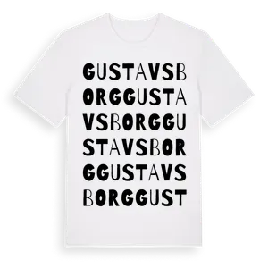 Gustavsborg ordlek t-shirt – ekologisk bomull t-shirt från Pinshirt
