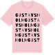 Pink Cotton t-shirt med Gustavsholm ordlek t-shirt