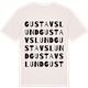 Vintage White t-shirt med Gustavslund ordlek t-shirt