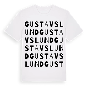 Gustavslund ordlek t-shirt – ekologisk bomull t-shirt från Pinshirt